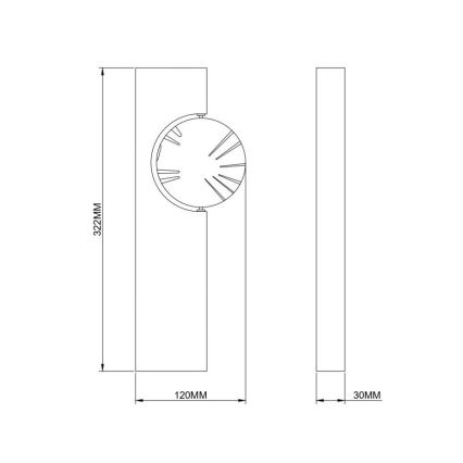 Zuma Line - Applique LED 3W/230V nero/oro