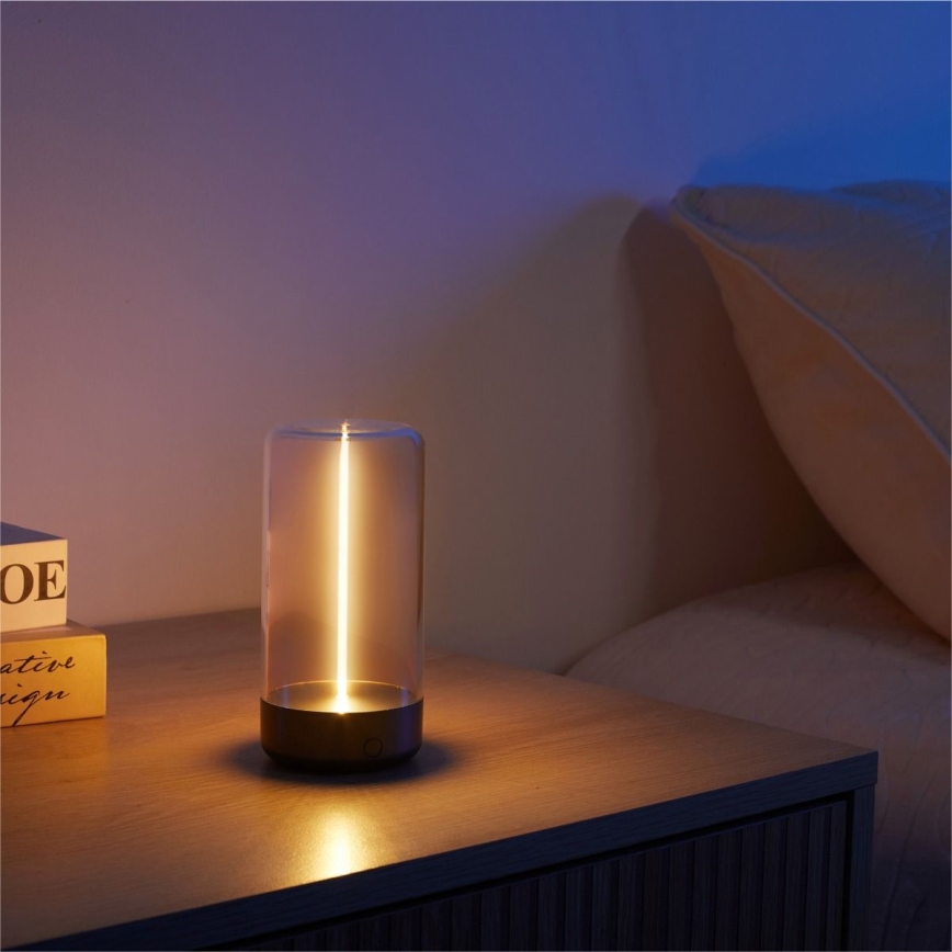 Zuma Line - Lampada da tavolo ricaricabile dimmerabile LED/0,5W/230V nero IP54