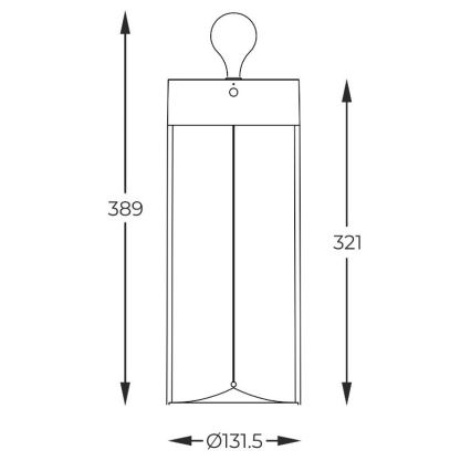 Zuma Line 1003 - Lampada LED dimmerabile ricaricabile ESTERNO LED/1,2W/230V grigio IP54