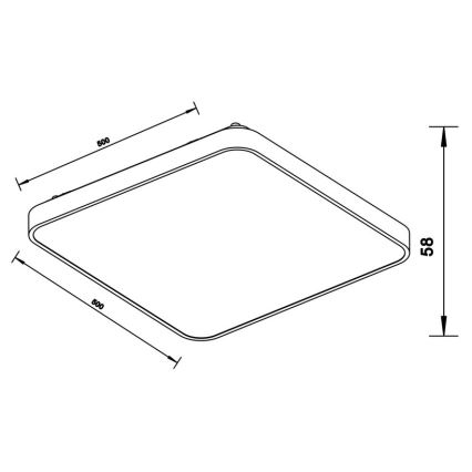 Zuma Line - Plafoniera LED LED/60W/230V cromo lucido