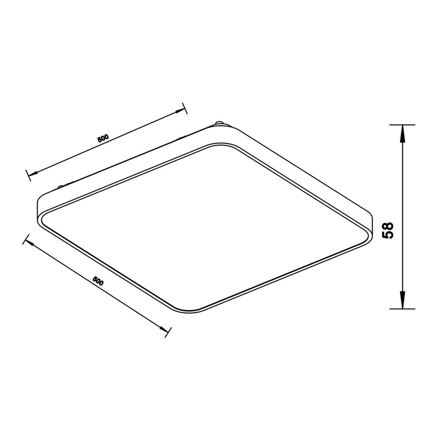 Zuma Line - Plafoniera LED LED/60W/230V cromo lucido