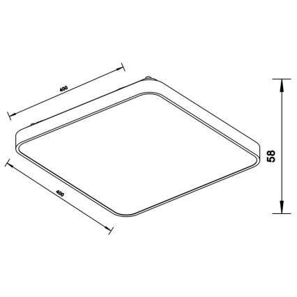 Zuma Line - Plafoniera LED LED/40W/230V cromo