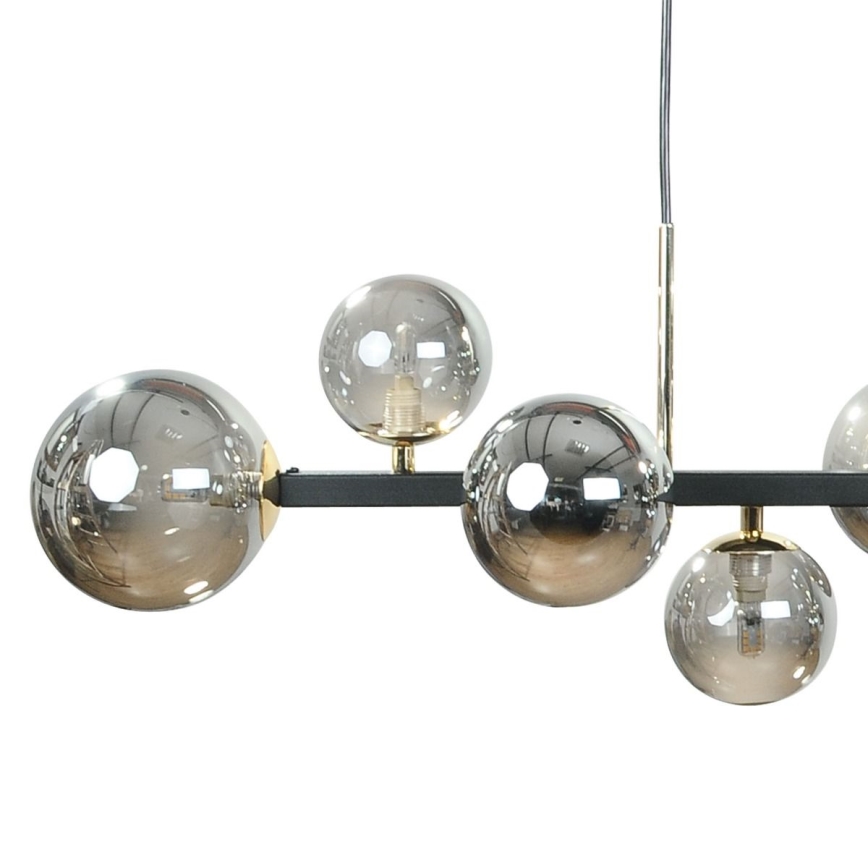 Zuma Line - Lampadario sospeso con cavi 10xG9/8W/230V nero/nero fumé