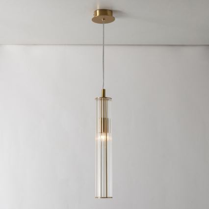 Zuma Line - Lampada a sospensione con cavo 1xE14/7W/230V dorata