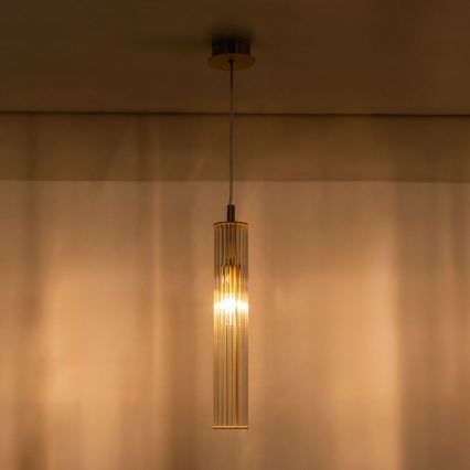 Zuma Line - Lampada a sospensione con cavo 1xE14/7W/230V dorata