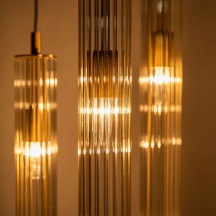 Zuma Line - Lampadario sospeso con cavo 3xE14/7W/230V oro