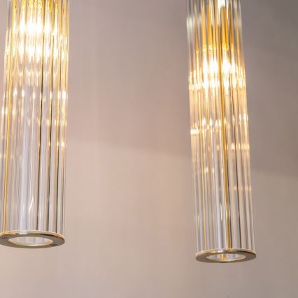 Zuma Line - Lampadario a sospensione con cavo 4xE14/7W/230V oro