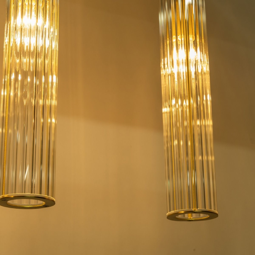 Zuma Line - Lampadario a sospensione con cavo 4xE14/7W/230V oro