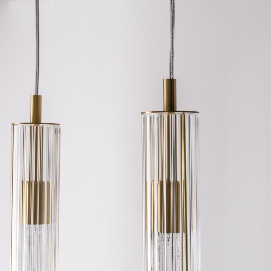 Zuma Line - Lampadario a sospensione con cavo 4xE14/7W/230V oro