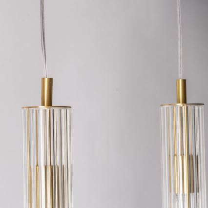 Zuma Line - Lampadario a sospensione con cavo 4xE14/7W/230V oro