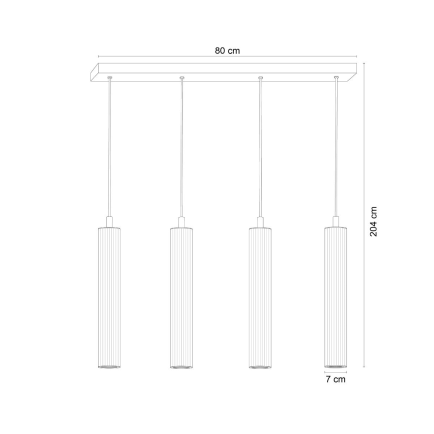 Zuma Line - Lampadario a sospensione con cavo 4xE14/7W/230V oro