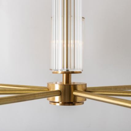 Zuma Line - Lampadario con asta 7xE14/7W/230V, dorato