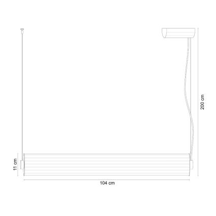 Zuma Line - Lampadario dimmerabile a cavo LED/39W/230V 2700-6500K oro + telecomando