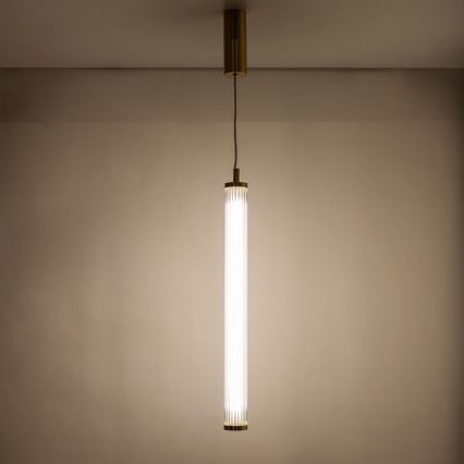 Zuma Line - Lampada a sospensione LED dimmerabile su cavo LED/26W/230V 2700-6500K oro + telecomando
