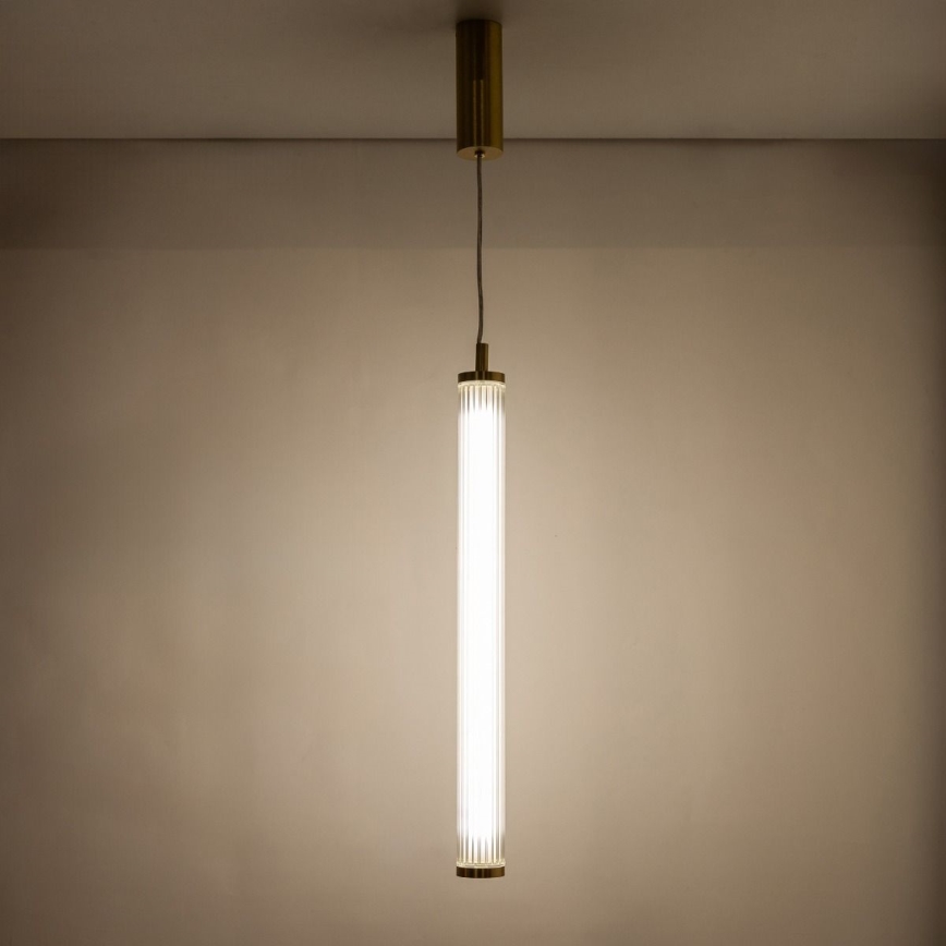 Zuma Line - Lampada a sospensione LED dimmerabile su cavo LED/26W/230V 2700-6500K oro + telecomando