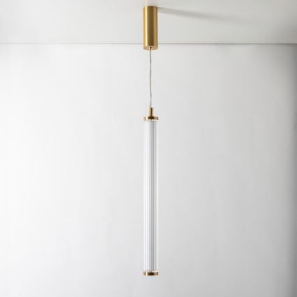 Zuma Line - Lampada a sospensione LED dimmerabile su cavo LED/26W/230V 2700-6500K oro + telecomando
