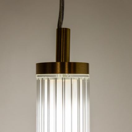 Zuma Line - Lampada a sospensione LED dimmerabile su cavo LED/26W/230V 2700-6500K oro + telecomando