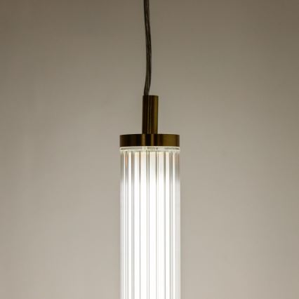 Zuma Line - Lampada a sospensione LED dimmerabile su cavo LED/26W/230V 2700-6500K oro + telecomando