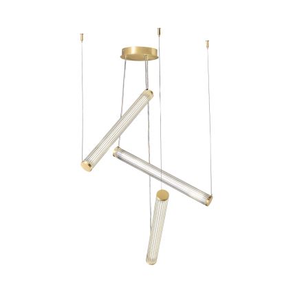 Zuma Line - Lampadario a sospensione LED dimmerabile su cavo LED/64W/230V 2700-6500K dorato + telecomando