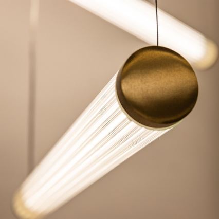 Zuma Line - Lampadario a sospensione LED dimmerabile su cavo LED/64W/230V 2700-6500K dorato + telecomando