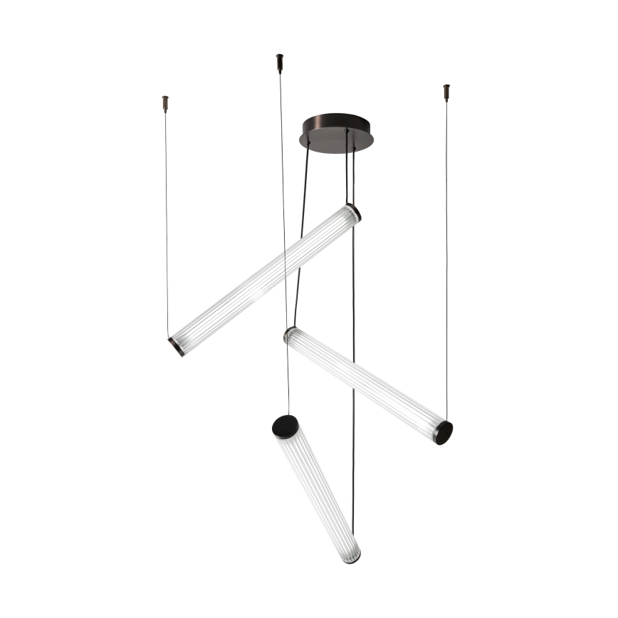Zuma Line - Lampadario a sospensione LED dimmerabile su cavo LED/64W/230V 2700-6500K nero + telecomando