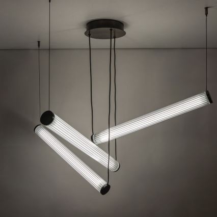 Zuma Line - Lampadario a sospensione LED dimmerabile su cavo LED/64W/230V 2700-6500K nero + telecomando