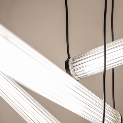 Zuma Line - Lampadario a sospensione LED dimmerabile su cavo LED/64W/230V 2700-6500K nero + telecomando