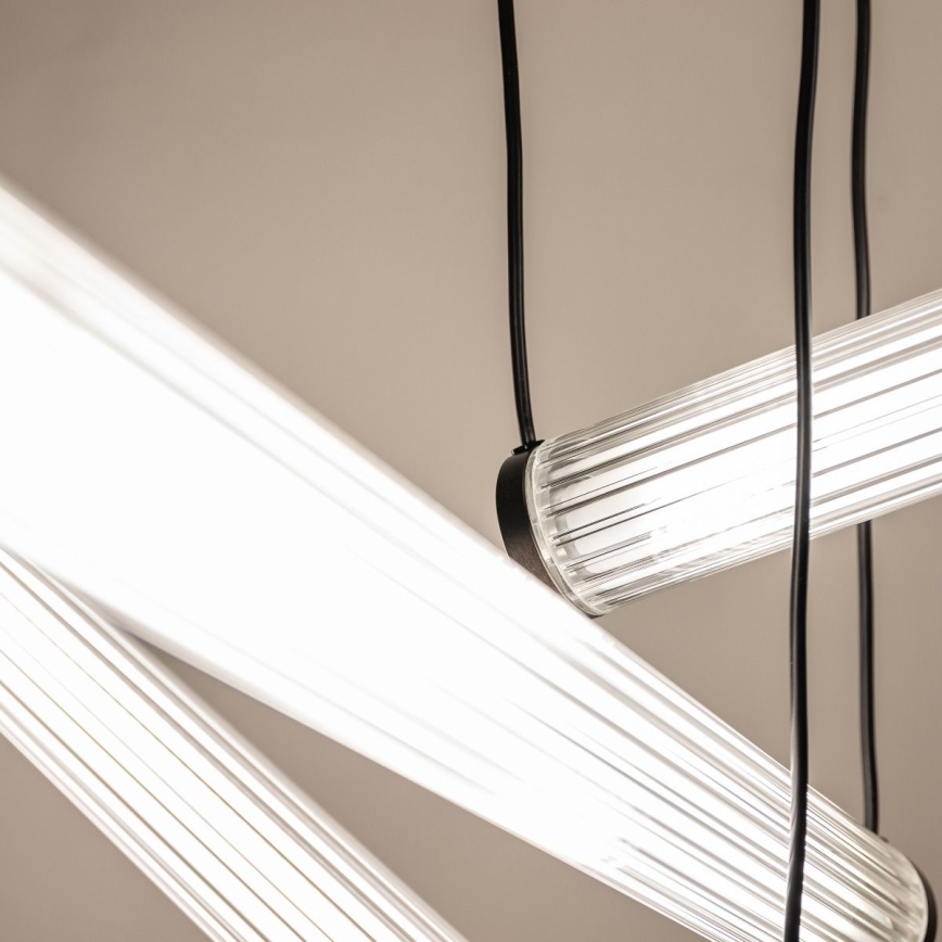 Zuma Line - Lampadario a sospensione LED dimmerabile su cavo LED/64W/230V 2700-6500K nero + telecomando