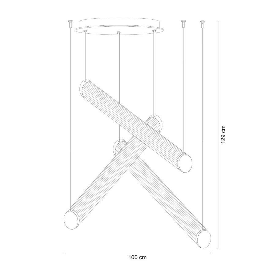Zuma Line - Lampadario a sospensione LED dimmerabile su cavo LED/64W/230V 2700-6500K nero + telecomando