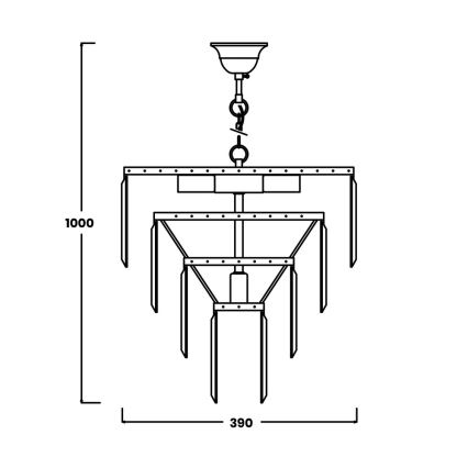 Zuma Line - Lampadario di cristallo su filo  5xE14/40W/230V