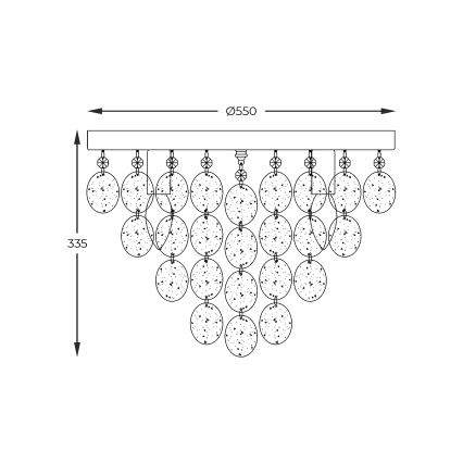 Zuma Line - Lampadario a plafone 8xE14/40W/230V cromo lucido