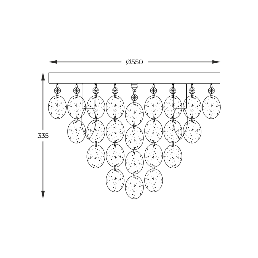 Zuma Line - Lampadario a plafone 8xE14/40W/230V cromo lucido