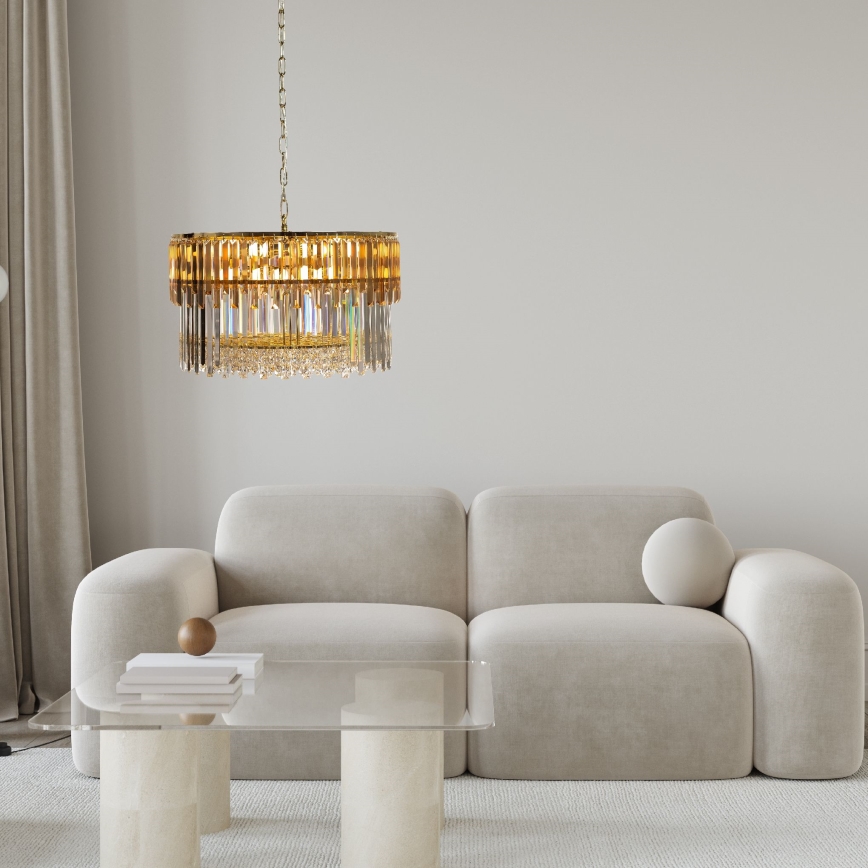 Zuma Line - Lampadario a sospensione con catena 16xE14/40W/230V diametro 60 cm oro
