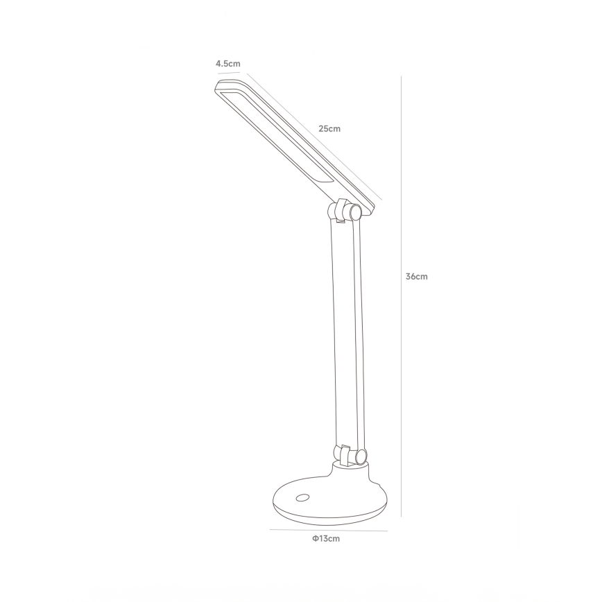 Zuma Line - LED Ricaricabile lampada da tavolo LED/6W/1200 mAh 3000/4500/6000K CRI 90 nero