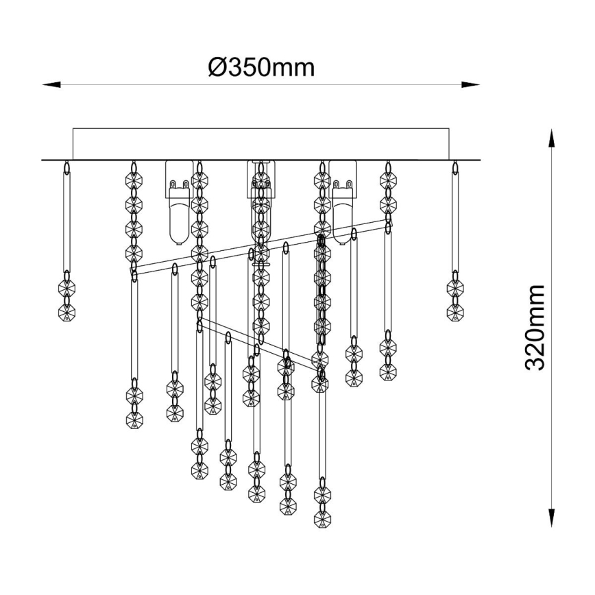 Zuma Line - Plafoniera 4xG9/25W/230V Ø 35 cm cromo lucido/trasparente
