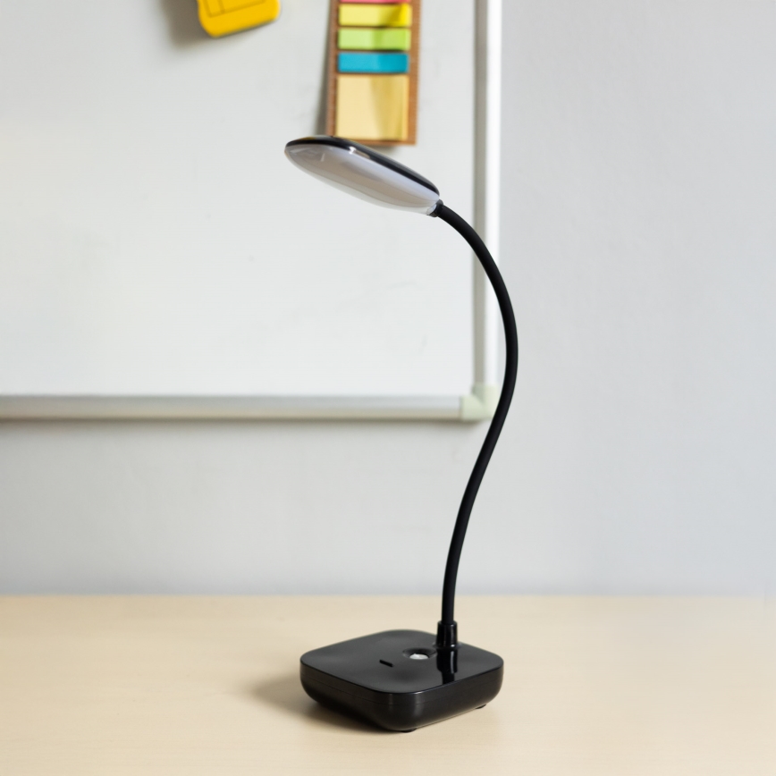 Zuma Line - LED Ricaricabile lampada da tavolo LED/7W/1200 mAh 3000/4500/6000K nero