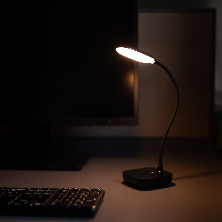 Zuma Line - LED Ricaricabile lampada da tavolo LED/7W/1200 mAh 3000/4500/6000K nero