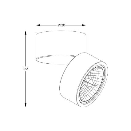 Zuma Line - Faretto 1xGU10-ES111/15W/230V bianco