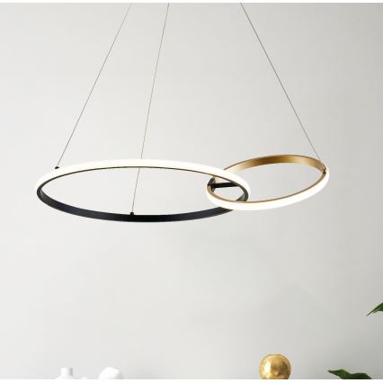 Zuma Line - Lampadario LED a sospensione con filo LED/36W/230V 3000/4000/6000K oro