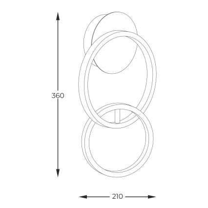 Zuma Line - Applique a LED LED/18W/230V 3000/4000/6000K oro