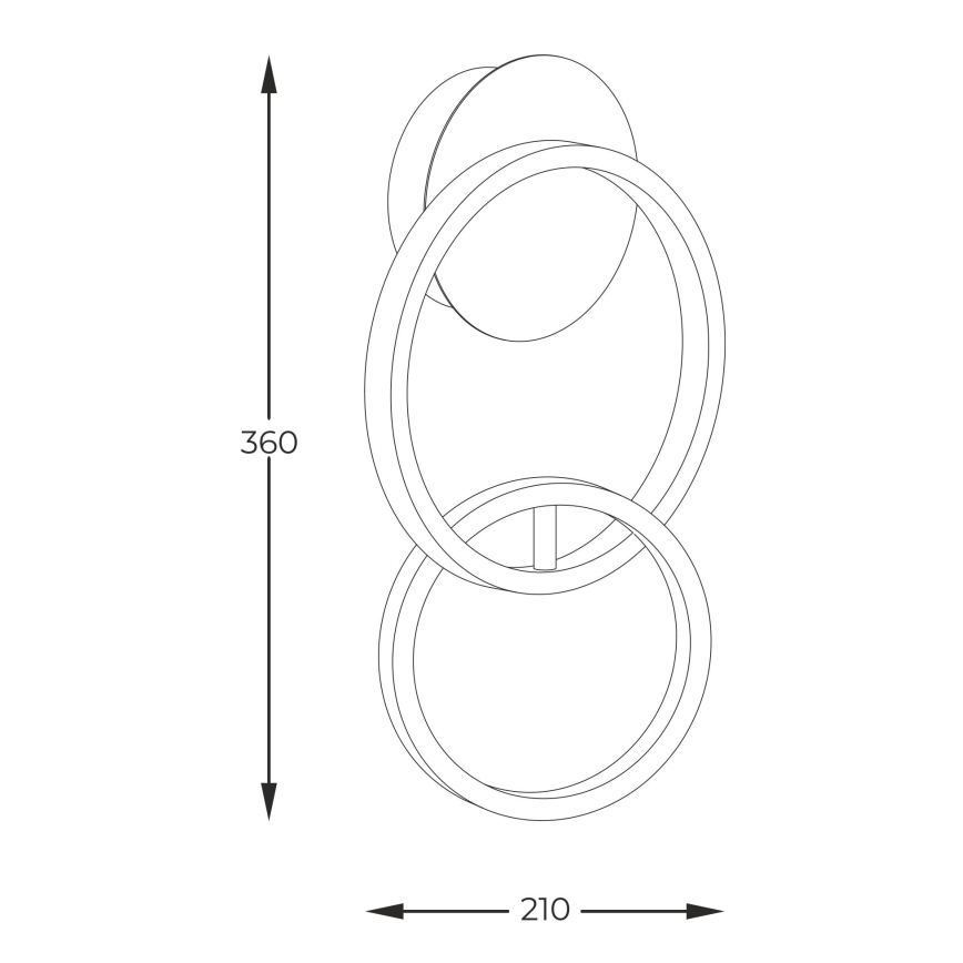 Zuma Line - Applique a LED LED/18W/230V 3000/4000/6000K oro