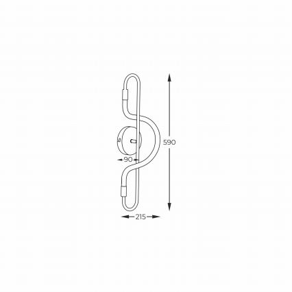 Zuma Line - Applique a LED BALBO LED/10W/230V 3000/4000/6000K nero