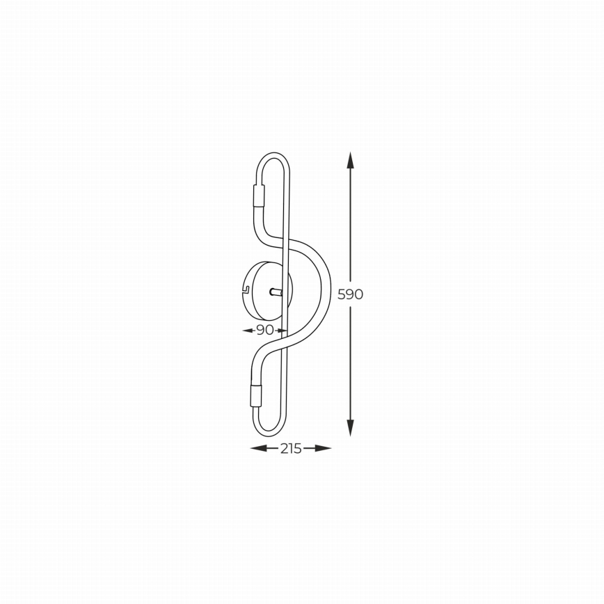 Zuma Line - Applique a LED BALBO LED/10W/230V 3000/4000/6000K nero