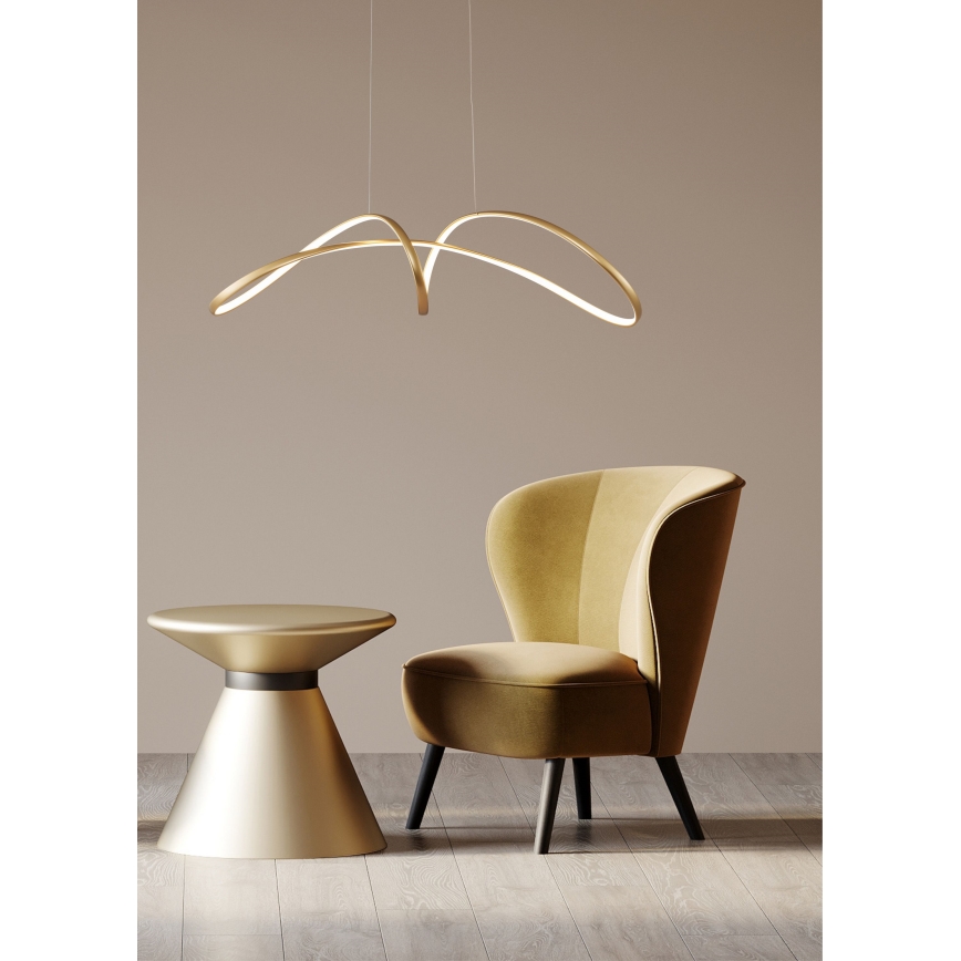 Zuma Line - Lampadario LED a sospensione con filo LED/50W/230V 3000/4000/6000K oro