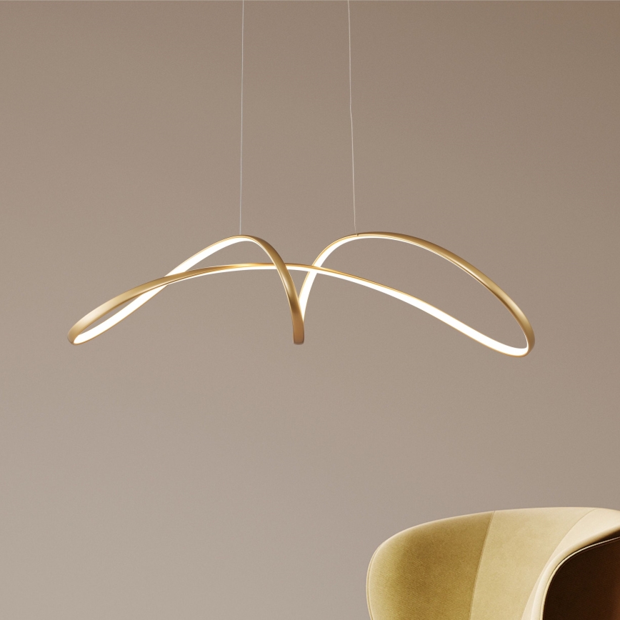 Zuma Line - Lampadario LED a sospensione con filo LED/50W/230V 3000/4000/6000K oro