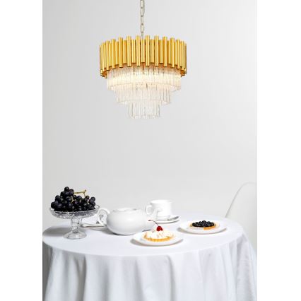 Zuma Line - Lampadario a sospensione con catena 4xE14/40W/230V oro