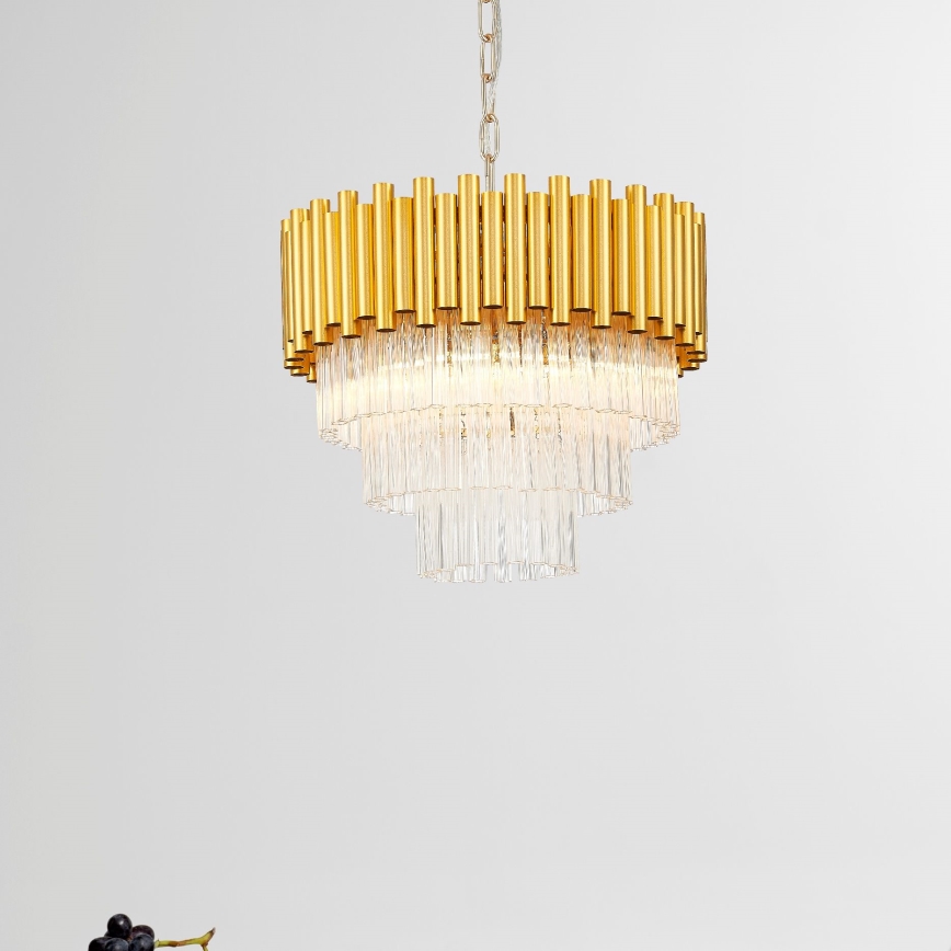 Zuma Line - Lampadario a sospensione con catena 4xE14/40W/230V oro