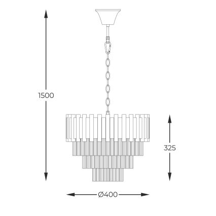 Zuma Line - Lampadario a sospensione con catena 4xE14/40W/230V oro