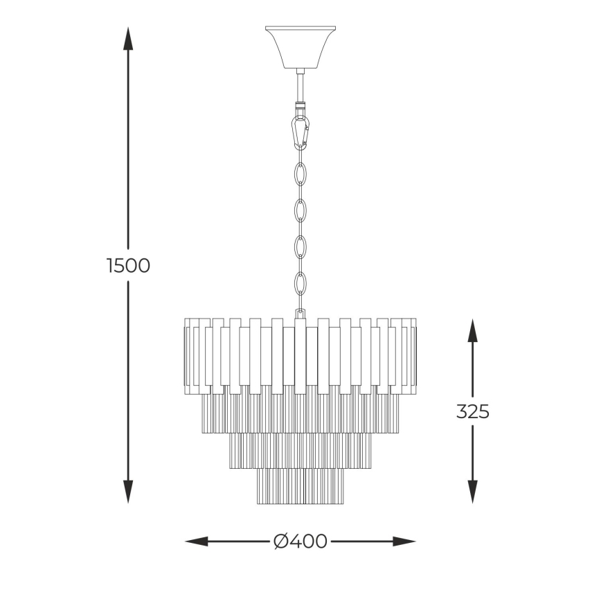 Zuma Line - Lampadario a sospensione con catena 4xE14/40W/230V oro
