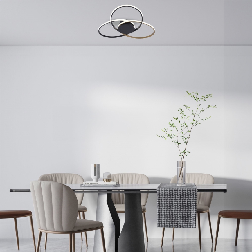 Zuma Line - Plafoniera LED LED/60W/230V 3000/4000/6000K nero/oro